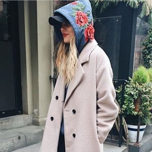 LF Hoodie with Floral Embroidery